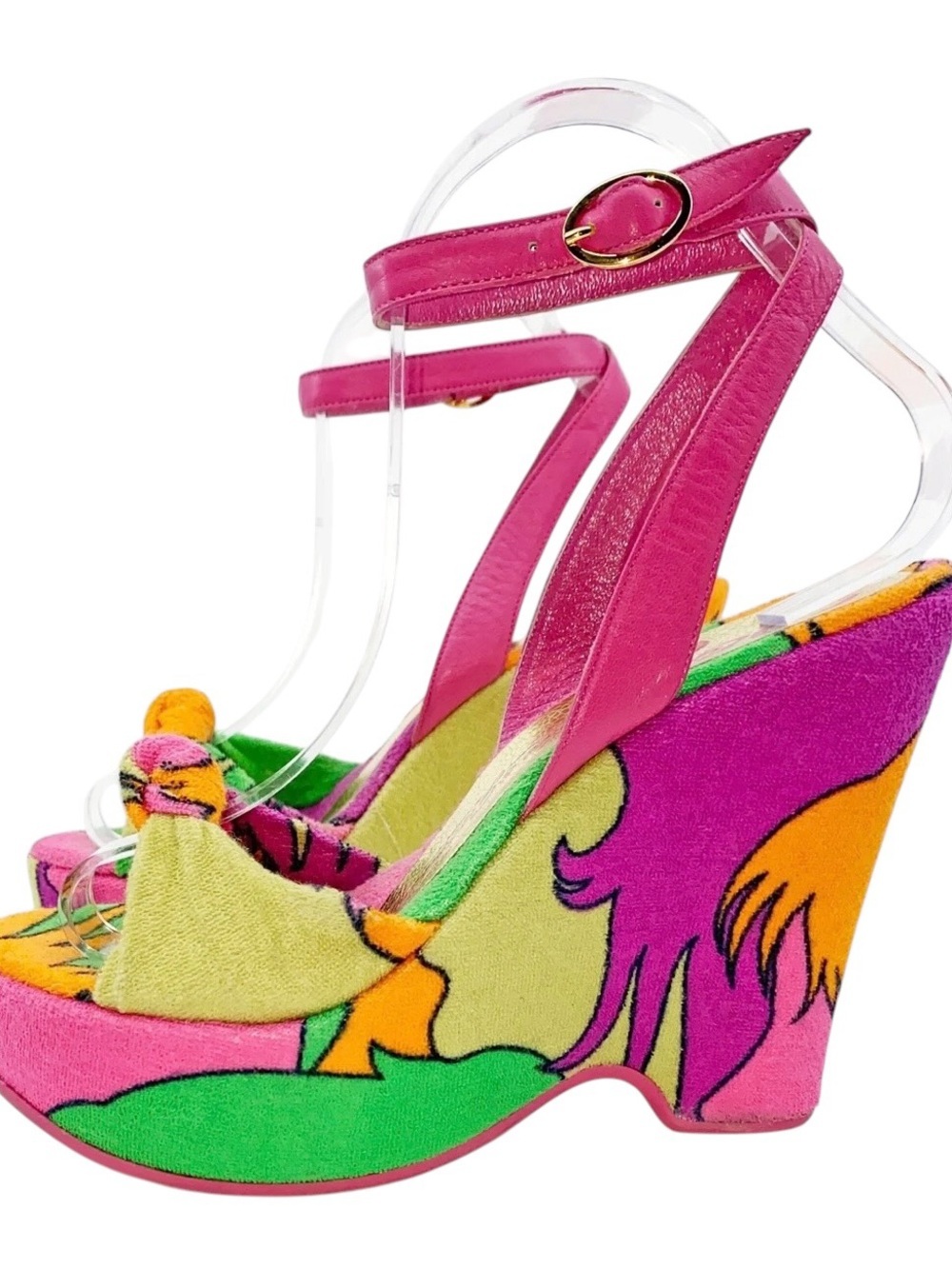 Vintage Dolce & Gabbana Wedge Sandals Size 36 | Y2K Pop‑Art Platform Heels